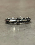 CHROME HEARTS BABY DOUBLE FLORAL RING ‘SILVER’