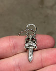 CHROME HEARTS LOOP DAGGER NECKLACE 'SILVER'