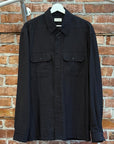 LEMAIRE LINEN RELAXED SHIRT ‘BLACK’