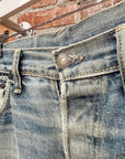 EVISU VINTAGE BIG E THRASHED DENIM ‘LIGHT BLUE’