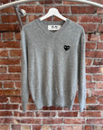 CDG PLAY MINI HEART SWEATER ‘GREY’