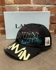 LANVIN PUNK GRAFFITI PRINT CAP ‘BLACK’