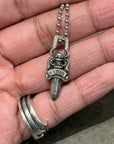 CHROME HEARTS ZIPPER DAGGER NECKLACE 'SILVER'