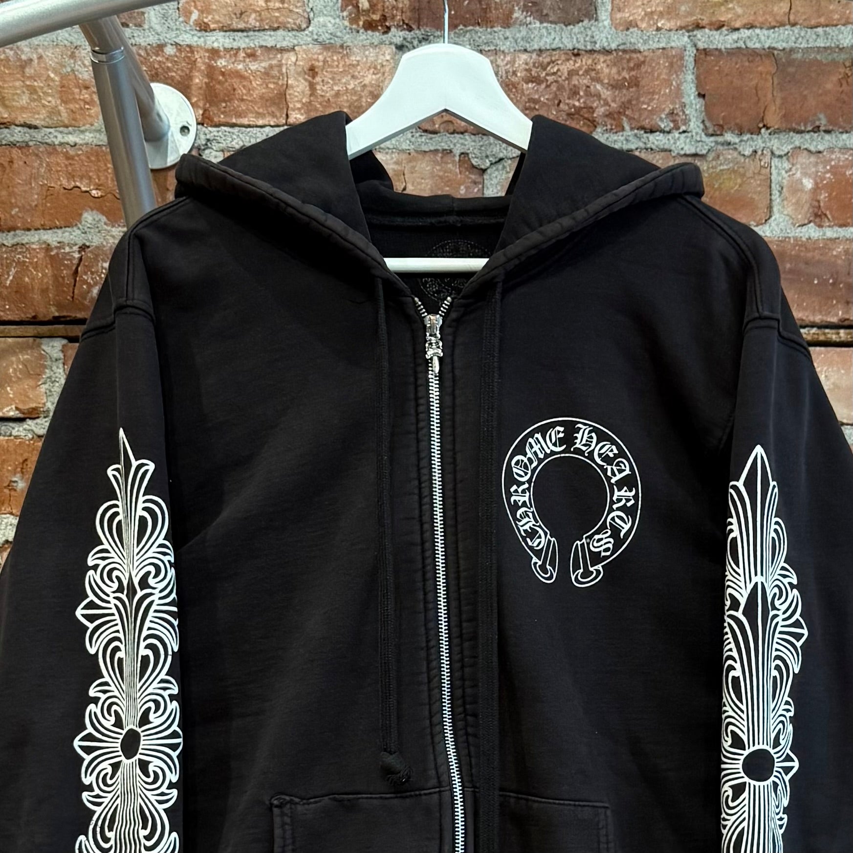 CHROME HEARTS HORSESHOE FLORAL THERMAL ZIP UP 'BLACK' – Sadō Room