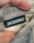 JACQUEMUS EMBROIDERED SCRIPT LOGO HOODIE ‘GREY’