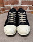 RICK OWENS PONY HAIR RAMONES LOW ‘BLACK’