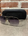 CHROME HEARTS “STAIN” VINTAGE AVIATOR SUNGLASSES ‘SILVER’