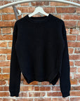 RICK OWENS FISHERMAN KNIT SWEATER ‘BLACK’