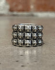 CHROME HEARTS PETE PUNK TRIPLE STACK RING ‘SILVER’