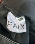 PALY HOLLYWOOD SS26 HOLY MOUNTAIN PAINTED LEATHER SHORTS ‘BLACK’