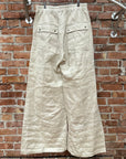 RICK OWENS SS25 HOLLYWOOD LINEN WIDE BELA PANTS ‘DINGE’