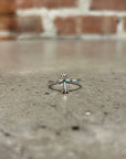 CHROME HEARTS EMERALD CROSS BUBBLEGUM RING 'SILVER'