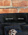 KRAFTWORK UNIFORM NO. 5 CROSSHATCH RAW DENIM ‘INDIGO’