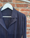 ISSEY MIYAKE WOMENS PLEATS PLEASE BLAZER ‘NAVY’