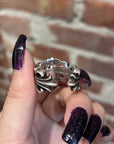CHROME HEARTS DOUBLE FLORAL RING ‘SILVER’