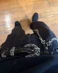 A&G AMAL GUESSOUS 3-PIECE PYTHON BELT ‘BLACK’