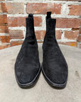 SAINT LAURENT WYATT 30 SUEDE CHELSEA BOOTS ‘BLACK’