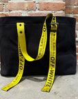 OFF WHITE TAPE MEASURE TOTE BAG ‘BLACK’