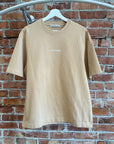 ACNE STUDIOS SCRIPT LOGO OVERSIZED TEE ‘TAN’