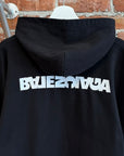 BALENCIAGA FW22 TURNOVER LOGO HOODIE ‘BLACK’