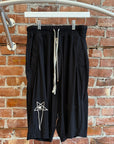 RICK OWENS x CHAMPION ZIP POD SHORTS ‘BLACK’