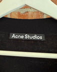 ACNE STUDIOS FACE LOGO CASHMERE CARDIGAN ‘BLACK’
