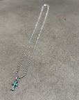 CHROME HEARTS PAVE EMERALD BABY FAT PENDANT ‘SILVER’