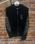 CHROME HEARTS WOMENS HORSESHOE ZIP UP HOODIE ‘BLACK’