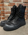 BOTTEGA VENETA STORM CUIR COMBAT BOOTS ‘BLACK’