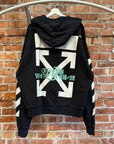 OFF WHITE FW19 DIAG WATERFALL HOODIE ‘BLACK’