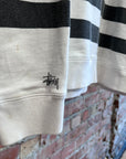 STUSSY CLASSIC STRIPED CREWNECK ‘BLACK/WHITE’