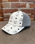 MCM VISETOS LEATHER TRUCKER HAT ‘WHITE’