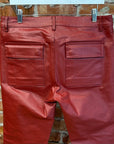 RICK OWENS SS24 LIDO TYRONE WAXED DENIM ‘RED’