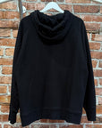 C.P. COMPANY DIAGONAL RAISED FLEECE GOGGLE ZIP HOODIE ‘BLACK’