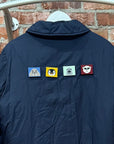 ACNE STUDIOS FACE PATCH PADDED BOMBER JACKET ‘NAVY’