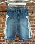 KAPITAL KOUNTRY BONE DENIM SHORTS ‘BLUE’