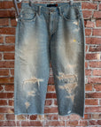 UNDERCOVER SS05 "BUT BEAUTIFUL II" DENIM SHORTS ‘MULTI’