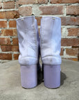 MAISON MARGIELA 80MM TABI LEATHER ANKLE BOOTS ‘LAVENDER’