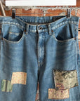 KAPITAL KOUNTRY OKABILLY FLARED PATCHWORK DENIM ‘BLUE’