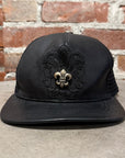 CHROME HEARTS FLEUR LEATHER HAT ‘BLACK’