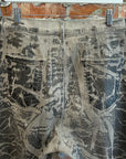 RICK OWENS FW25 BOLAN BOOT CUT DENIM ‘BLACK WASHED FOIL’