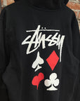 STUSSY CARD SUITS HOODIE ‘BLACK’