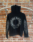 CHROME HEARTS WOMENS HORSESHOE ZIP UP HOODIE ‘BLACK’