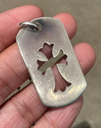 CHROME HEARTS CROSS CUT-OUT DOG TAG NECKLACE ‘SILVER’