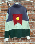 ACNE STUDIOS OVERSIZED FLINT FLAG QUARTER ZIP RUGBY ‘MULTI’