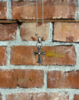 CHROME HEARTS SMALL CROSS PENDANT NECKLACE (USED)