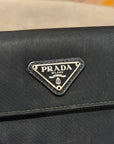 PRADA NYLON LONG WALLET ‘BLACK’