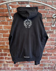CHROME HEARTS T-BAR MINI FLORAL ELBOW ZIP UP HOODIE ‘BLACK’