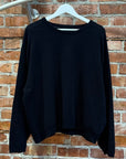 KAPITAL BOX WOOL CASHMERE KNIT SWEATER ‘BLACK’