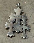 CHROME HEARTS LARGE TRIPLE CROSS PENDANT ‘SILVER’